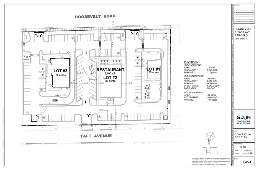 405 Roosevelt, Glen Ellyn, IL for lease - Site Plan - Image 2 of 2