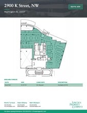 2900 K St NW, Washington, DC for lease Floor Plan- Image 1 of 6