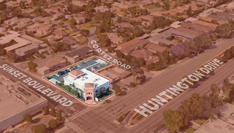 1045 W Huntington Dr, Arcadia, CA for lease - Aerial - Image 2 of 4