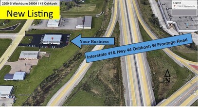 2200 S Washburn St, Oshkosh, WI - AERIAL  map view