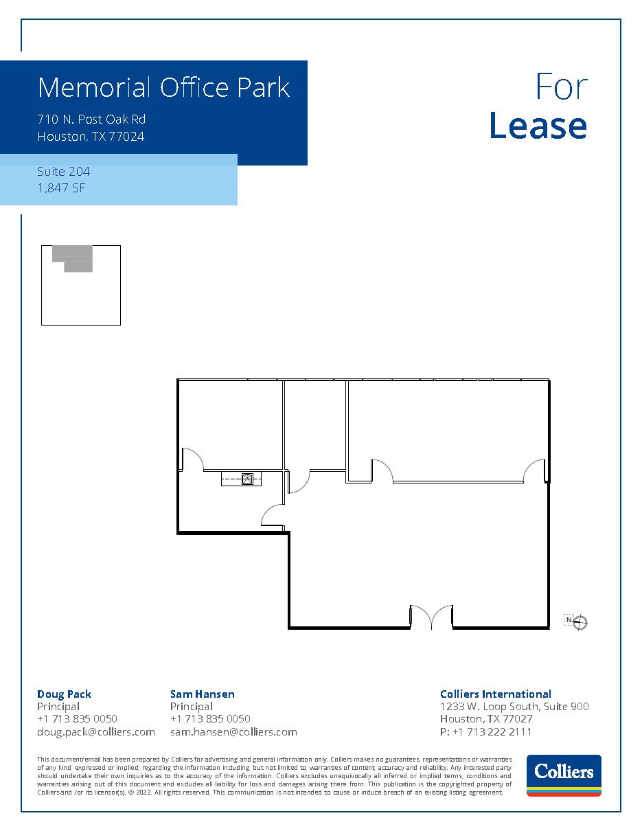 710 N Post Oak Rd, Houston, TX for lease Floor Plan- Image 1 of 2
