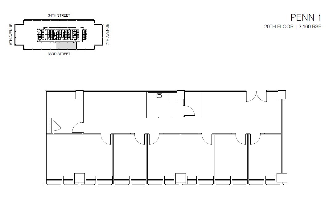 PENN 1, New York, NY for lease Floor Plan- Image 1 of 2