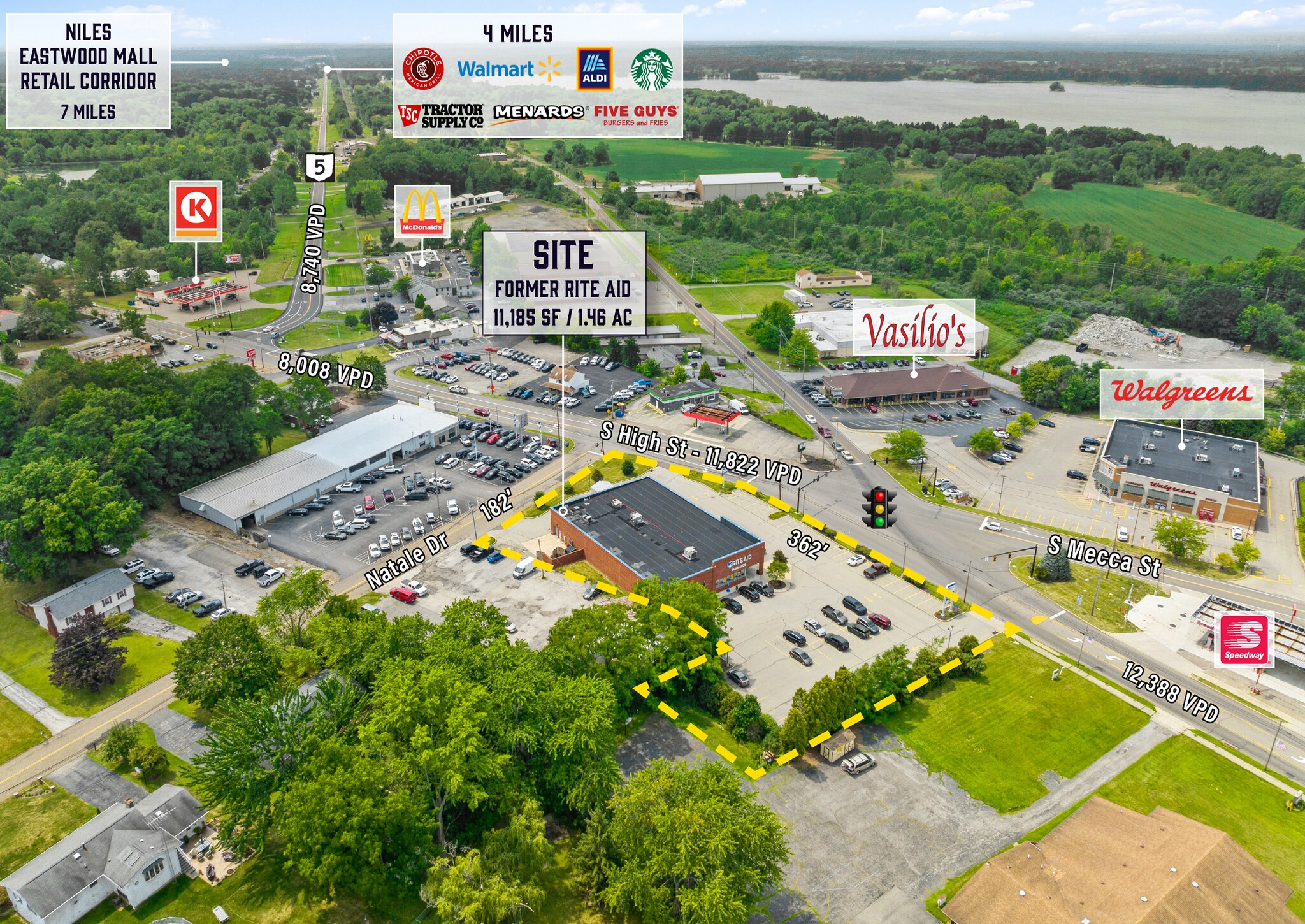 569 S High St, Cortland, OH for sale Aerial- Image 1 of 1