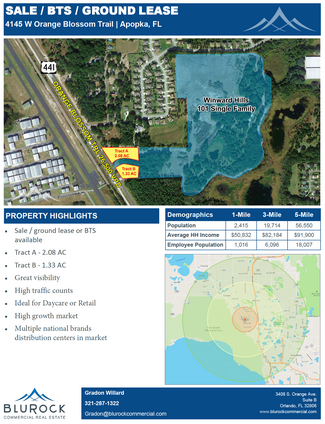 More details for 4145 W Orange Blossom Trl, Apopka, FL - Land for Lease