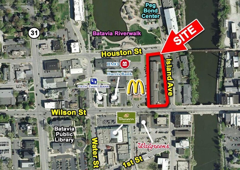 10-90 N Island Ave, Batavia, IL for lease - Aerial of 10 - 90 N Island Ave - Image 1 of 13