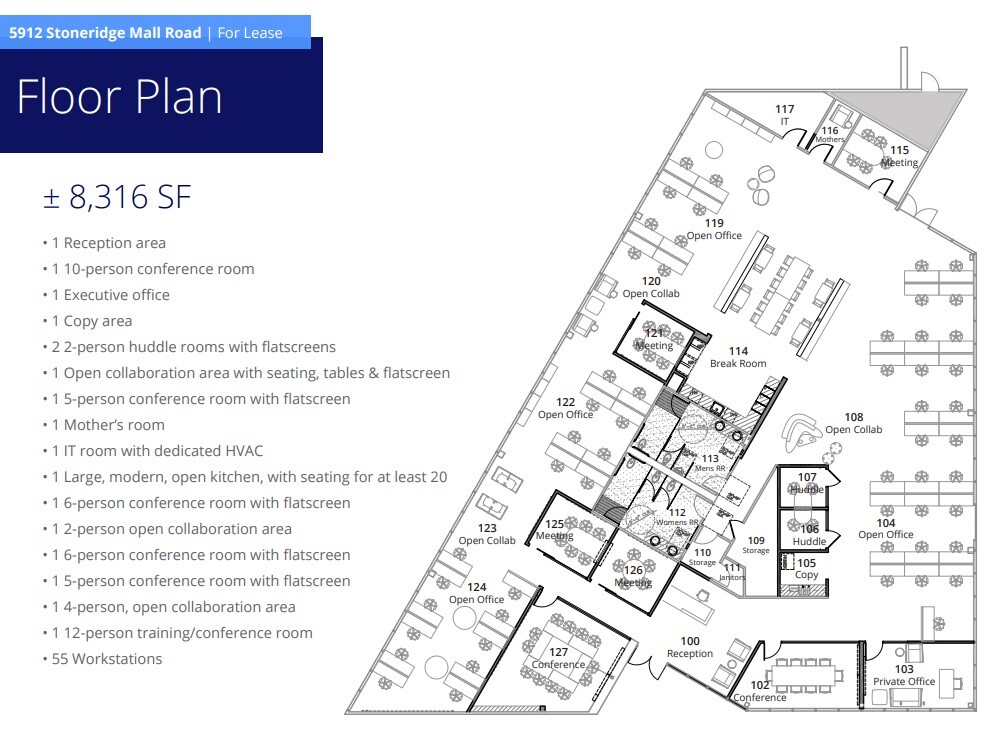 5912 Stoneridge Mall Rd, Pleasanton, CA for lease Floor Plan- Image 1 of 1