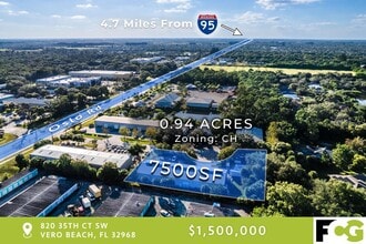 820 35th Ct, Vero Beach, FL - AERIAL map view