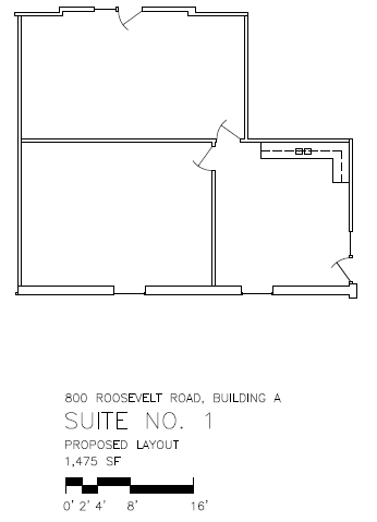 800 Roosevelt Rd, Glen Ellyn, IL for lease Floor Plan- Image 1 of 1