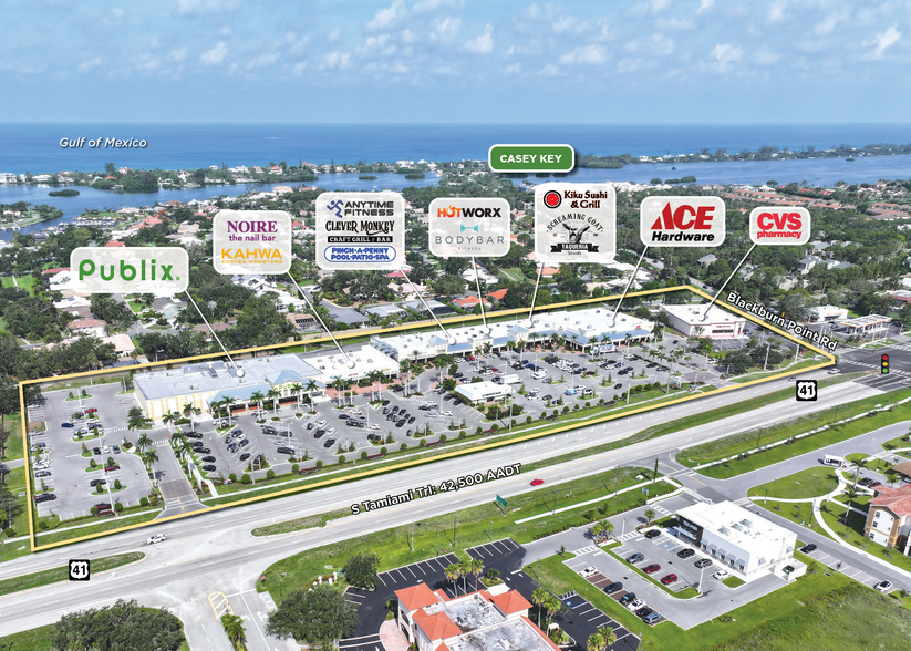 1200-1350 S Tamiami Trl, Osprey, FL for lease - Aerial - Image 2 of 7