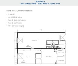 2501-2519 Gravel Dr, Fort Worth, TX for lease Floor Plan- Image 1 of 1