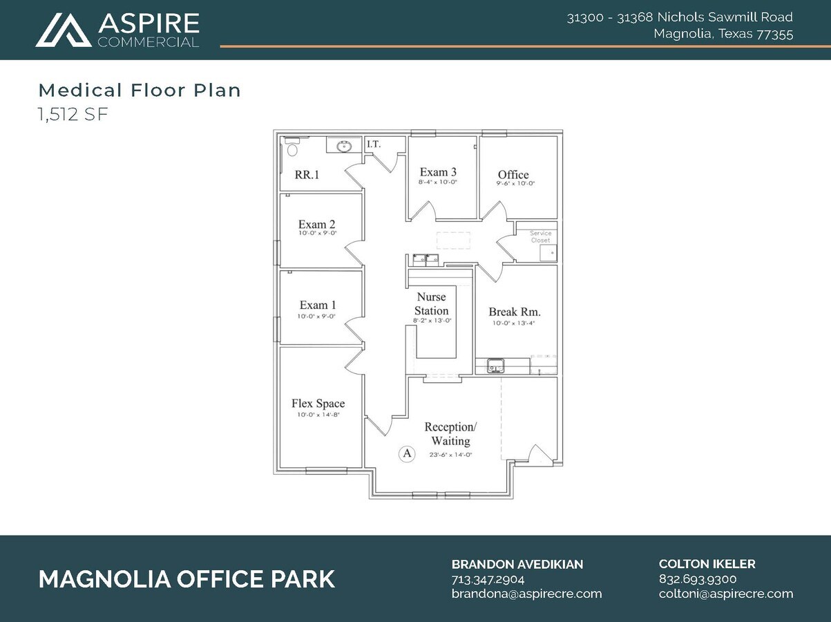 31300-31368 Nichols Sawmill Rd, Magnolia, TX 77355 - Unit 7-B -  - Floor Plan - Image 1 of 1