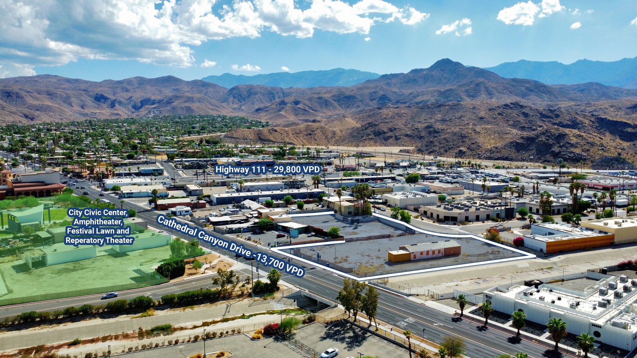 36601 Cathedral Canyon Dr, Cathedral City, CA for lease Aerial- Image 1 of 14