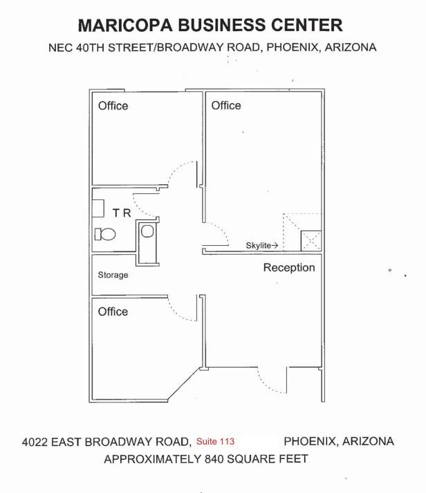 4014 E Broadway Rd, Phoenix, AZ for lease Floor Plan- Image 1 of 1