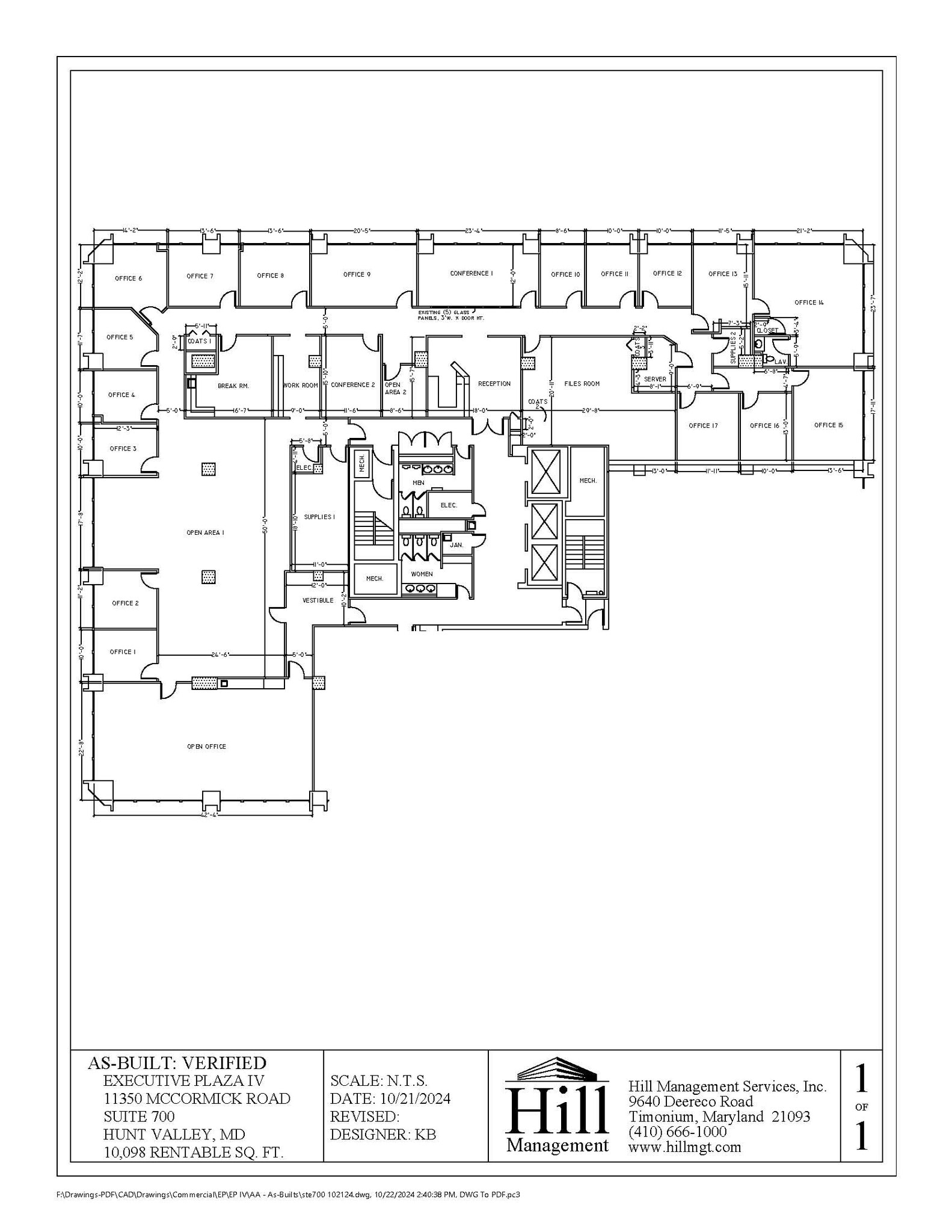 11350 McCormick Rd, Hunt Valley, MD for lease Floor Plan- Image 1 of 1