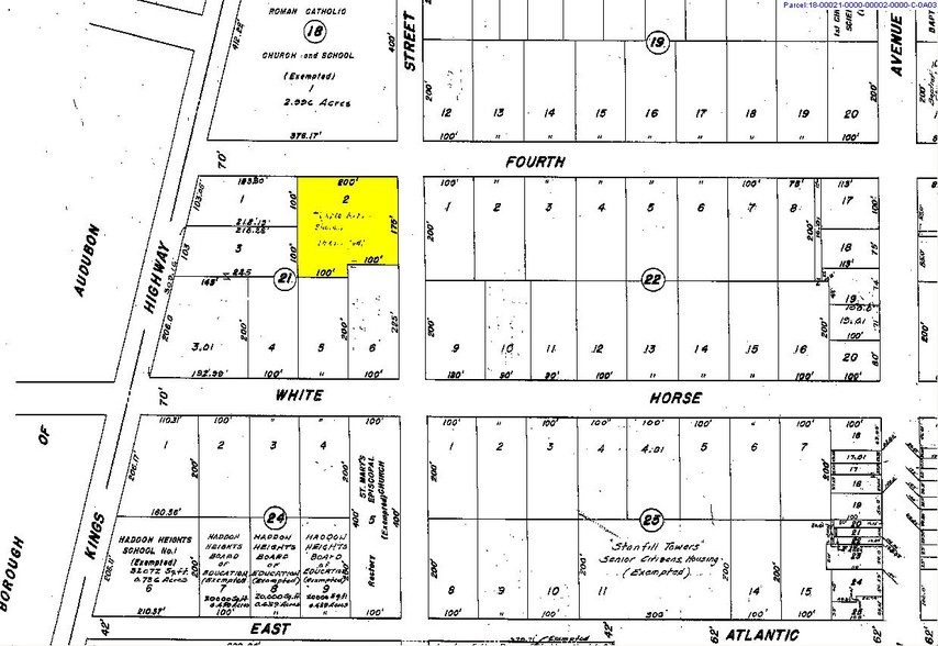 17 White Horse Pike, Haddon Heights, NJ for sale - Plat Map - Image 2 of 21