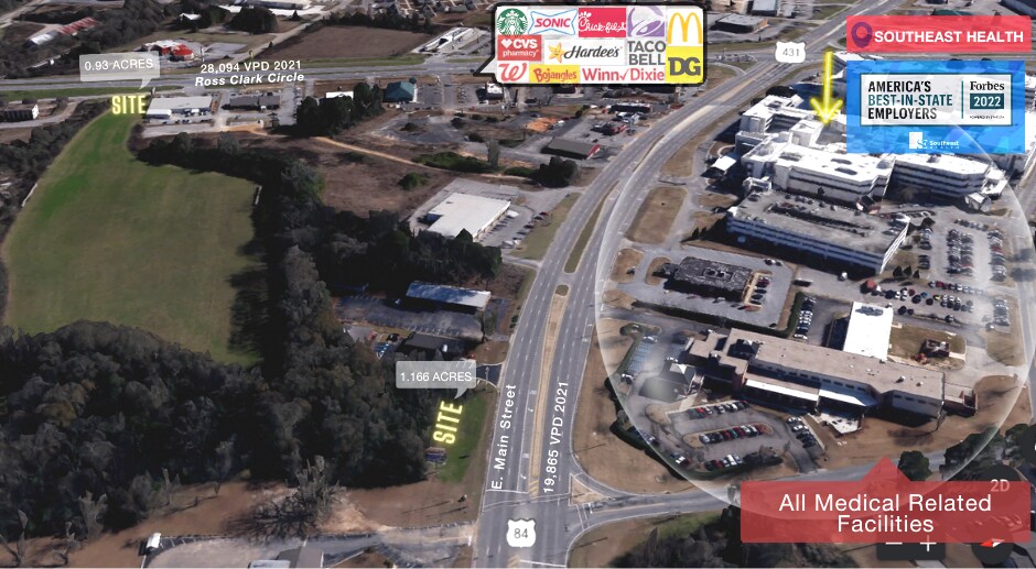 001 Ross Clark Circle, Dothan, AL 36301 Ross Clark Cir & E. Main Lots