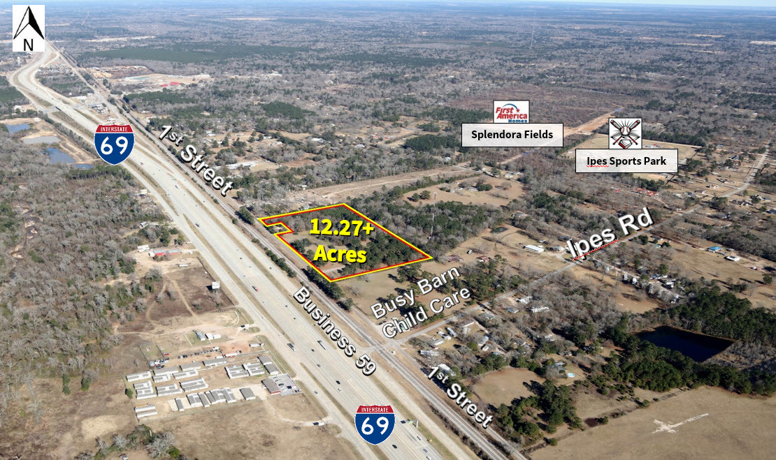 1st St, Splendora, TX for sale Aerial- Image 1 of 1