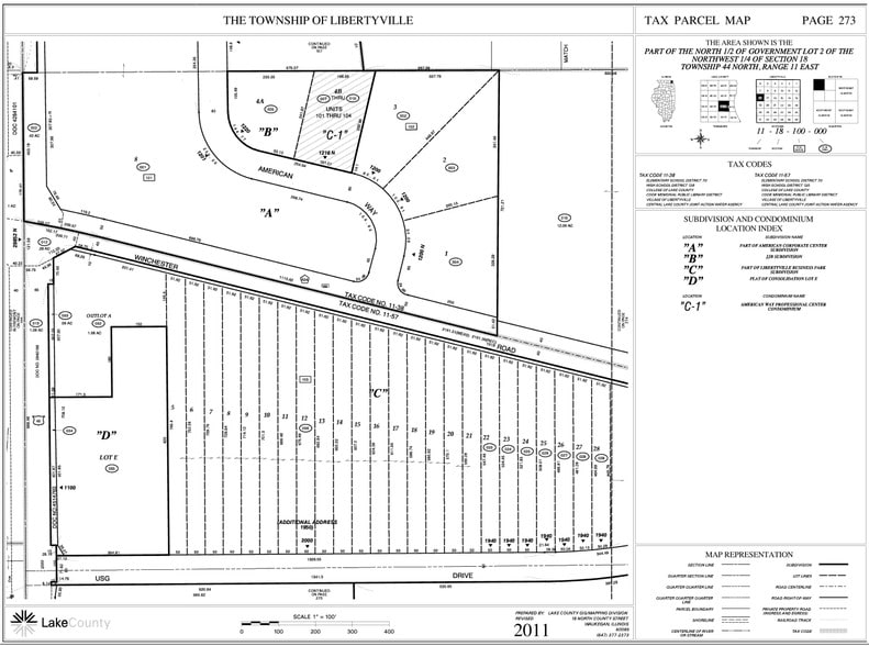 1900 USG Dr, Libertyville, IL for sale - Plat Map - Image 2 of 9