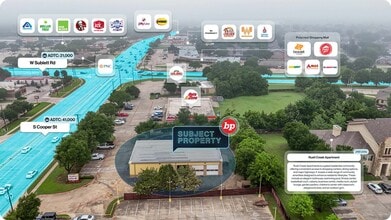 6017 S Cooper St, Arlington, TX - AERIAL  map view