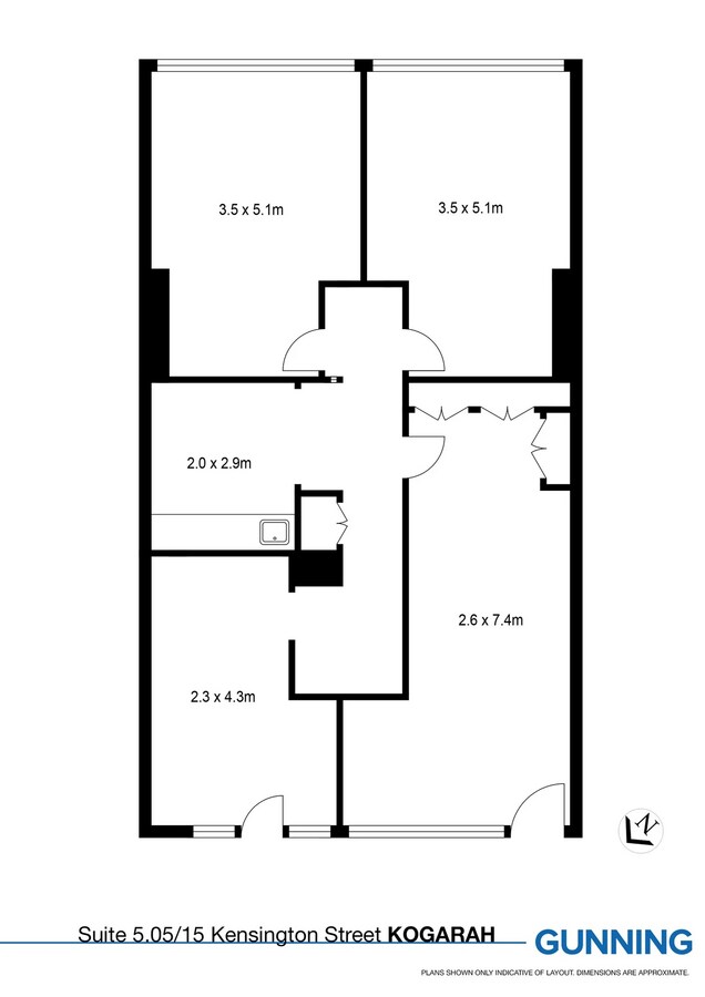 15 Kensington St, Kogarah, NSW 2217 - Unit 5.05 -  - Floor Plan - Image 1 of 6