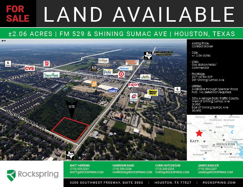 FM 529 & Shining Sumac Ave, Houston, TX for sale Building Photo- Image 1 of 1