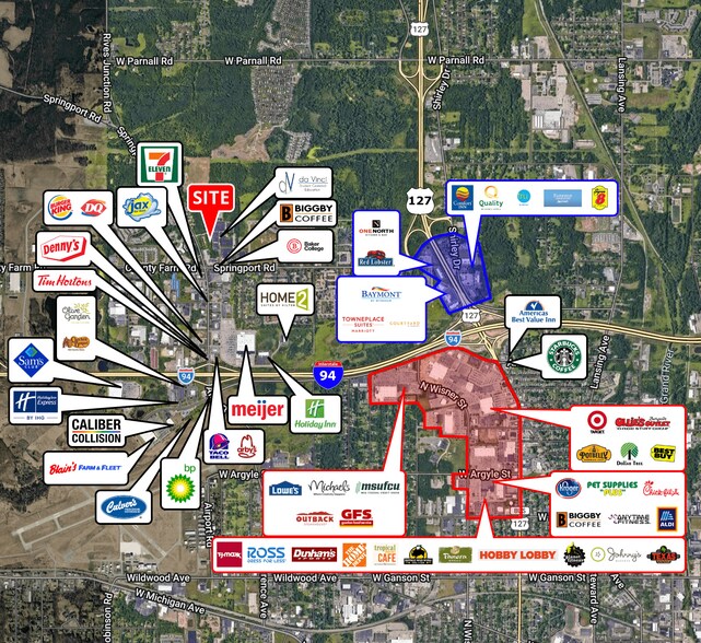 2969 Springport Rd, Jackson, MI for sale - Aerial - Image 2 of 2