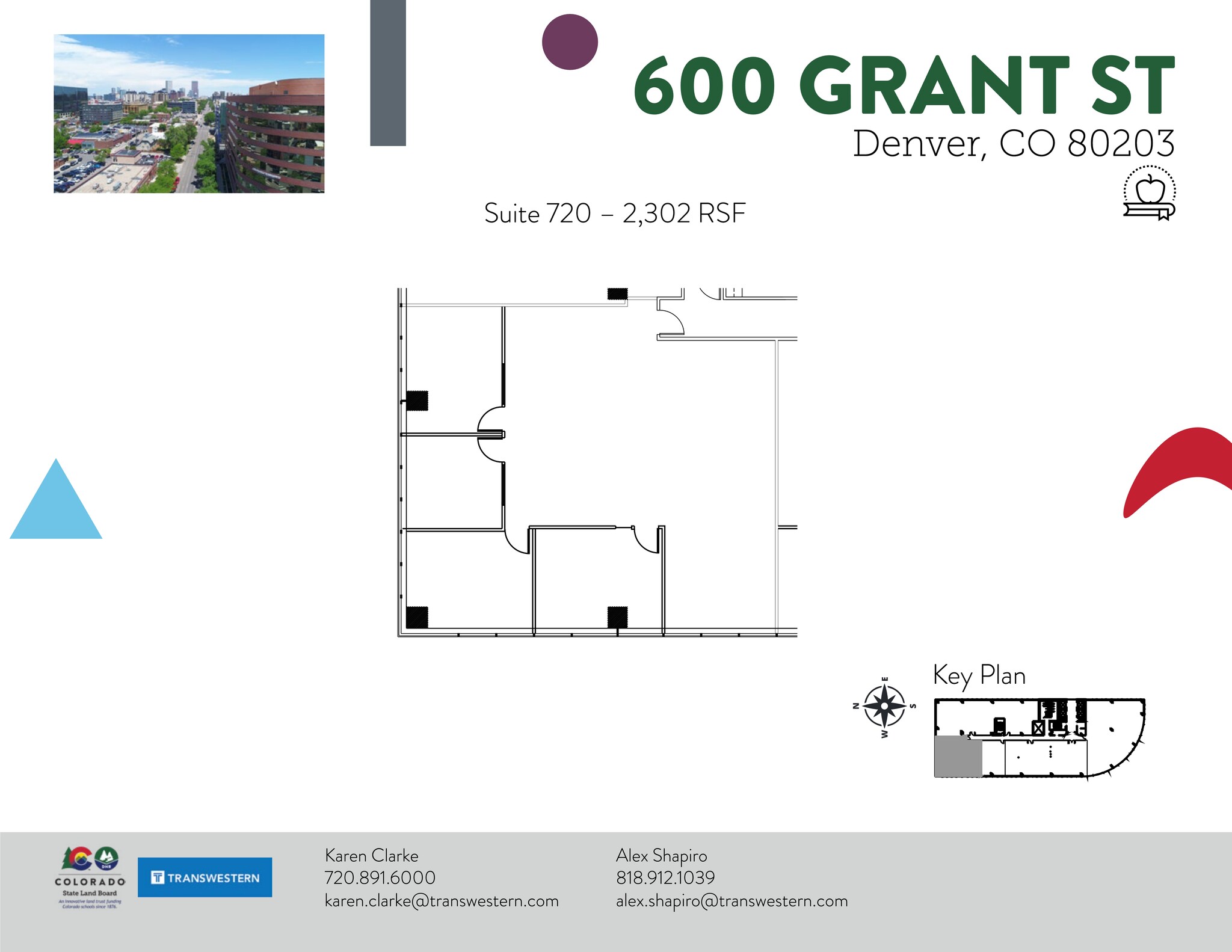 600 Grant St, Denver, CO for lease Site Plan- Image 1 of 3