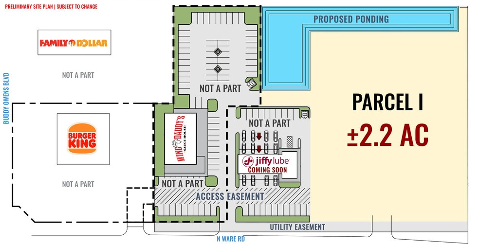 N Ware Rd & Buddy Owens Blvd, McAllen, TX for lease - Site Plan - Image 2 of 2