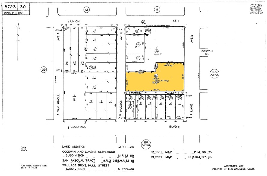 35 N Lake Ave, Pasadena, CA for lease - Plat Map - Image 2 of 6