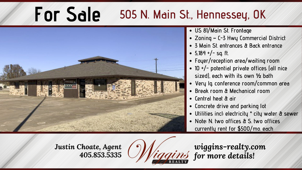 505 N Main St, Hennessey, OK for sale - Primary Photo - Image 1 of 1