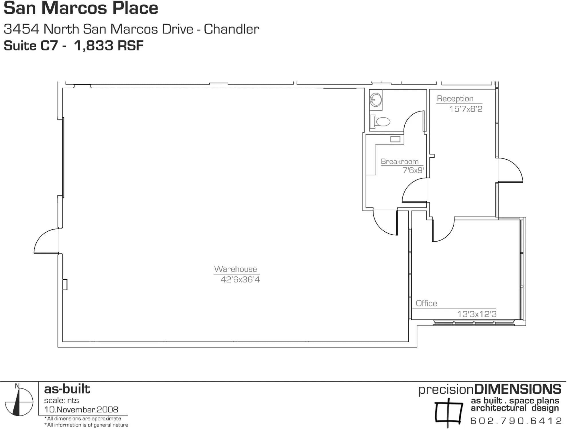 3454 N San Marcos Pl, Chandler, AZ for lease Floor Plan- Image 1 of 1