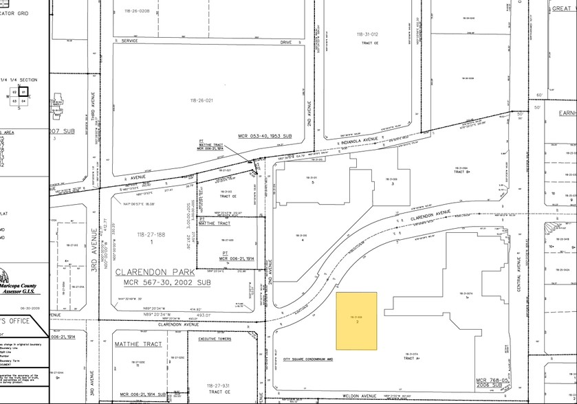 3838 N Central Ave, Phoenix, AZ for lease - Plat Map - Image 2 of 69