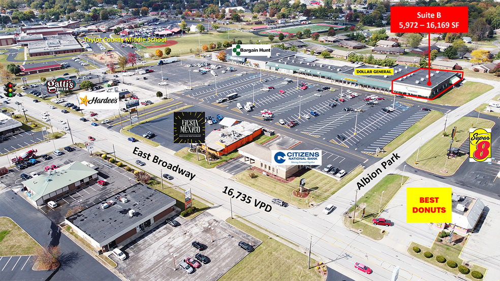 1309 E Broadway St, Campbellsville, KY for lease - Aerial - Image 3 of 4