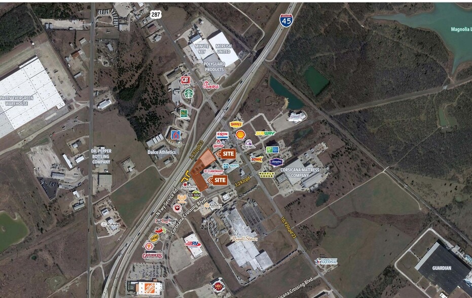 316 Factory Outlet Dr, Corsicana, TX for lease - Aerial - Image 2 of 2