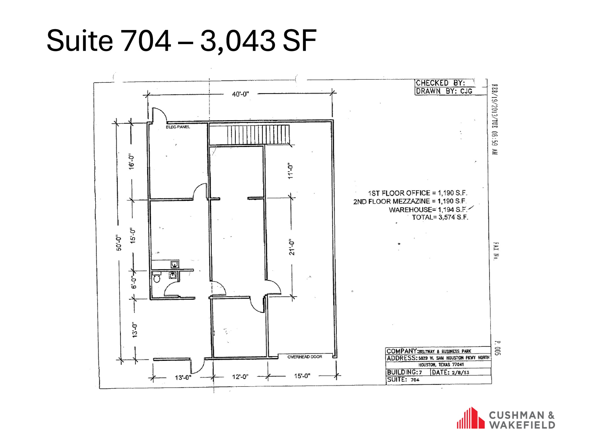 5829 W Sam Houston Pky N, Houston, TX for lease Floor Plan- Image 1 of 1