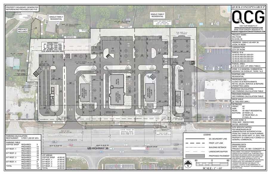 10654 E US Highway 36, Avon, IN for lease - Site Plan - Image 1 of 2