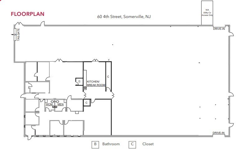60 E 4th St, Somerville, NJ for lease Floor Plan- Image 1 of 1