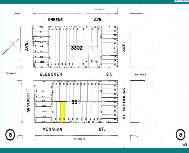 371 Menahan St, Brooklyn, NY for sale - Plat Map - Image 2 of 3