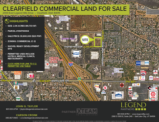 More details for 2000 Legend Hills dr, Clearfield, UT - Land for Sale