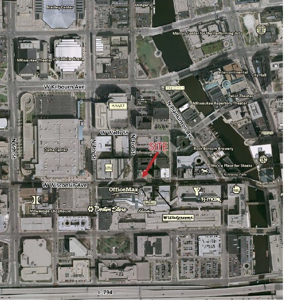 230-234 W Wisconsin Ave, Milwaukee, WI for lease - Aerial - Image 3 of 3