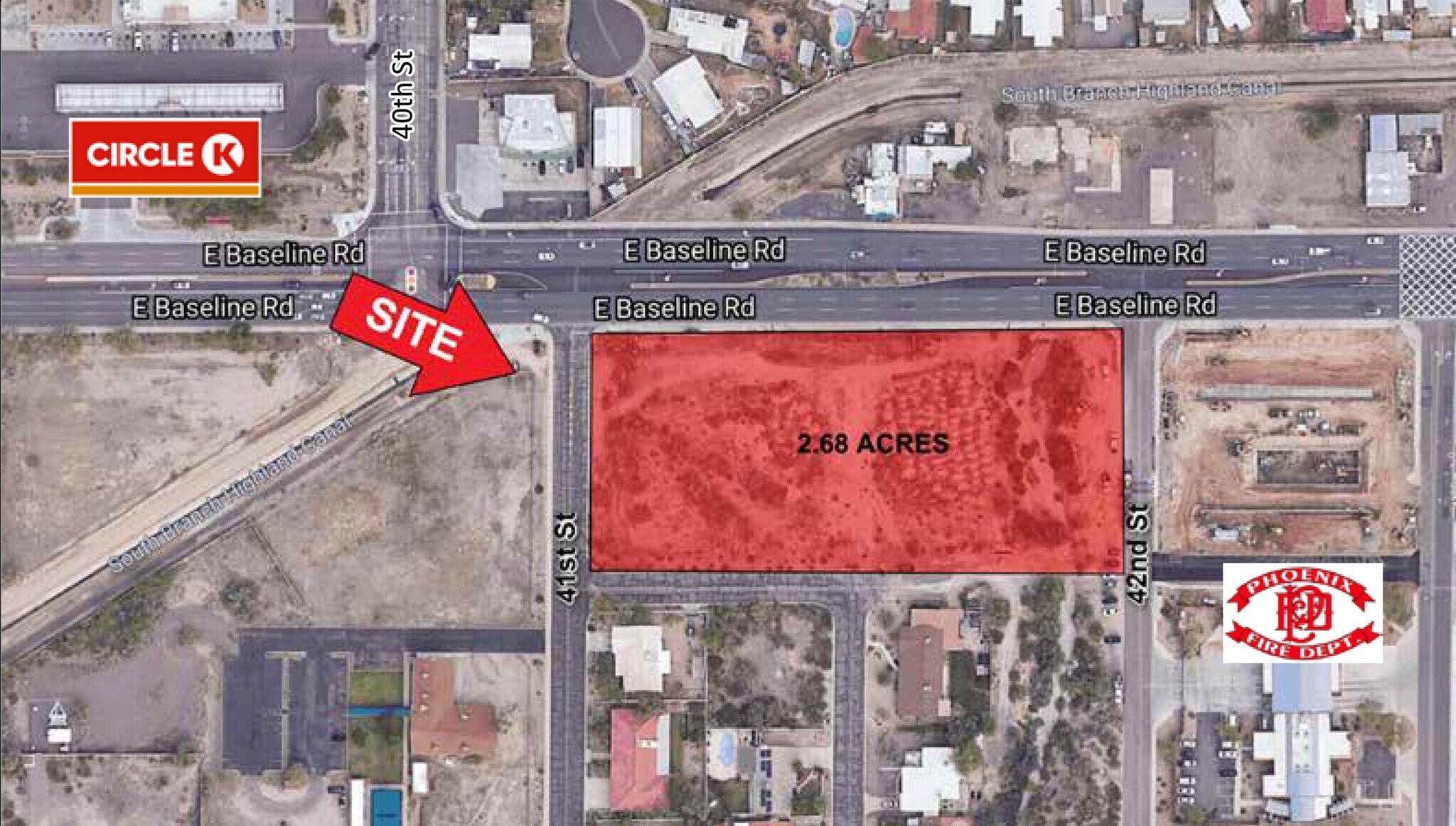 4125 E Baseline Rd, Phoenix, AZ for sale Aerial- Image 1 of 6