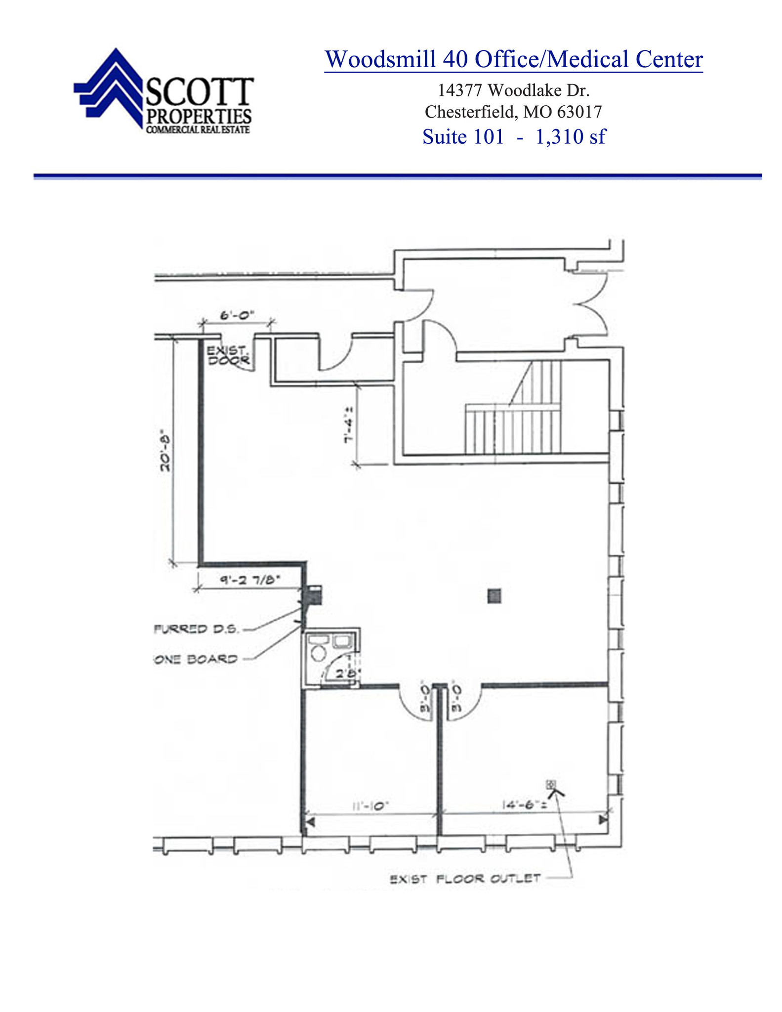 14377 Woodlake Dr, Chesterfield, MO for lease Floor Plan- Image 1 of 1