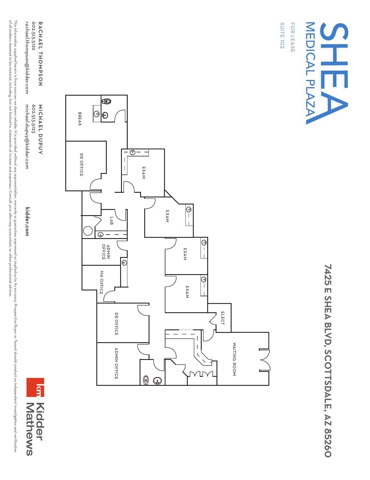 7425 E Shea Blvd, Scottsdale, AZ for lease Floor Plan- Image 1 of 1