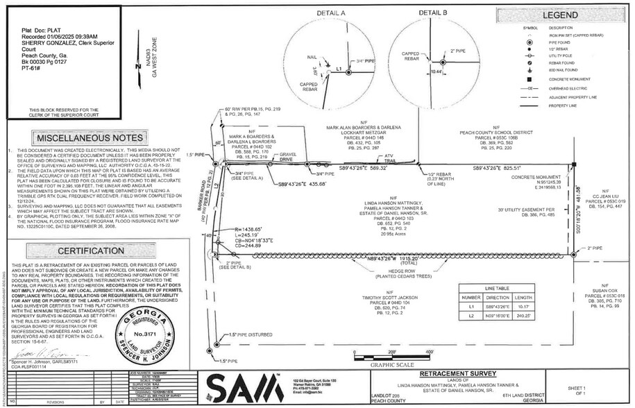 Barker Road, Byron, GA for sale - Plat Map - Image 2 of 2