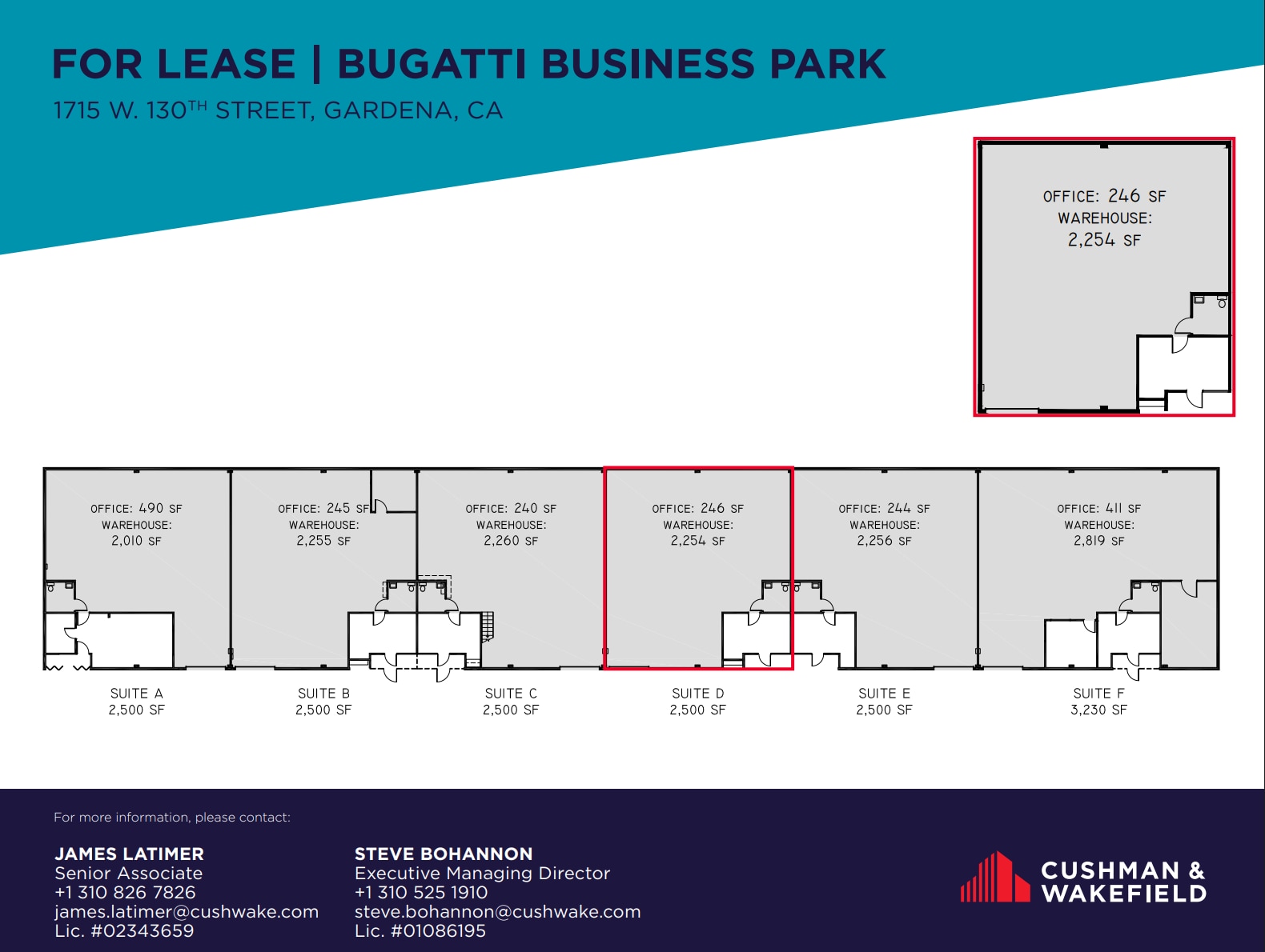 1715 W 130th St, Gardena, CA for lease Floor Plan- Image 1 of 2