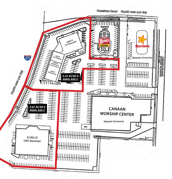 Bannister Square Redevelopment portfolio of 3 properties for sale on LoopNet.com - Site Plan - Image 2 of 8