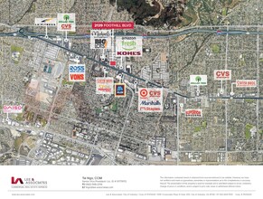 2105-2145 Foothill Blvd, La Verne, CA - aerial  map view