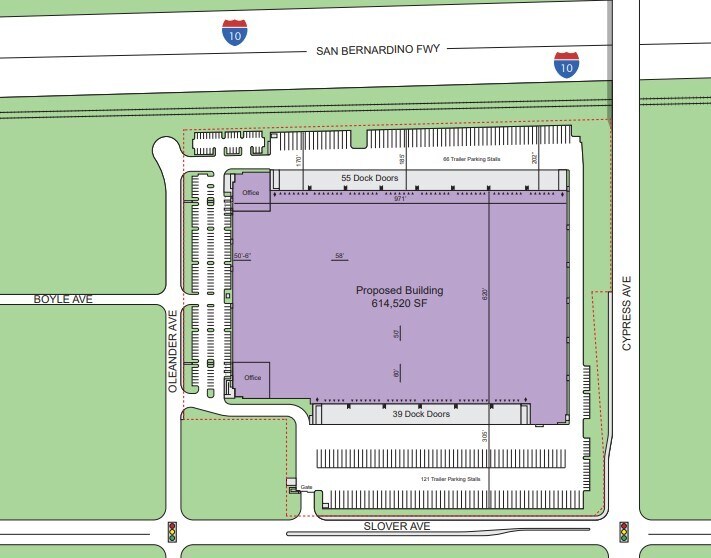 NWC Slover Avenue & Cypress Avenue, Fontana, CA for lease - Site Plan - Image 2 of 2