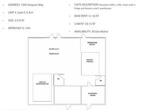 1305 Simpson Way, Escondido, CA for lease Floor Plan- Image 2 of 2