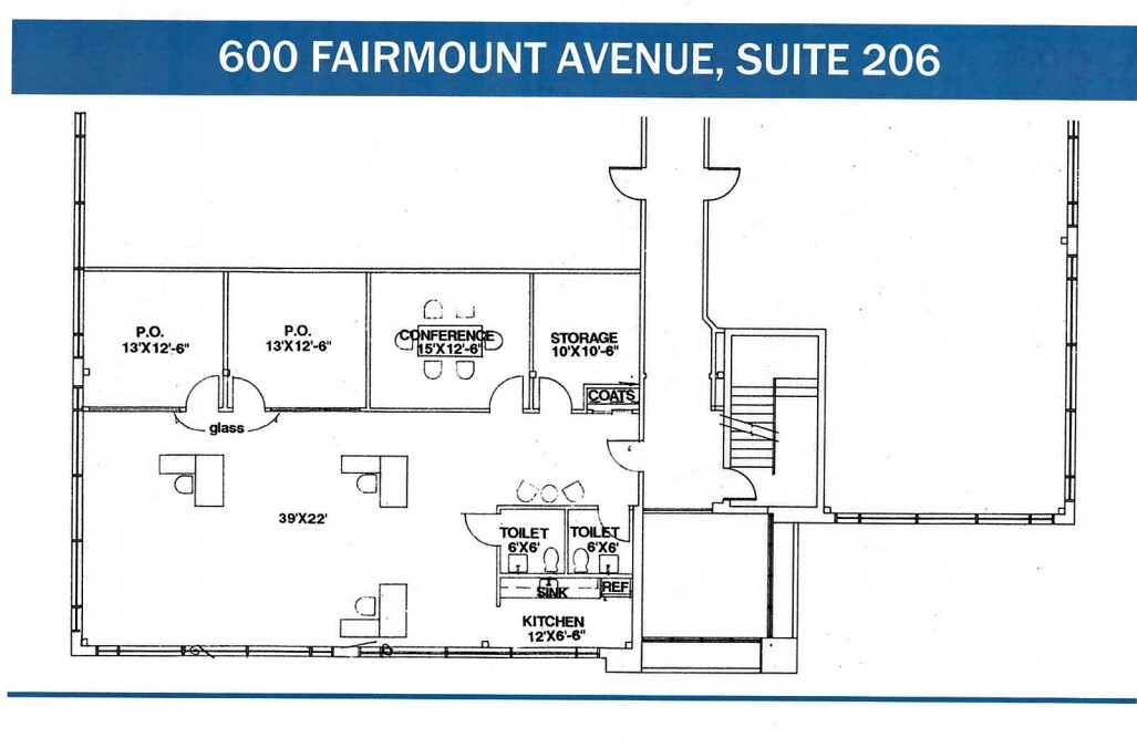 600 Fairmount Ave, Towson, MD 21286 - Unit 206 -  - Floor Plan - Image 1 of 1
